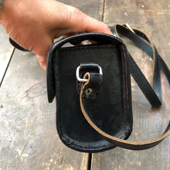 Rattan and Leather Mini Shoulder Bag - Picture 4 of 10